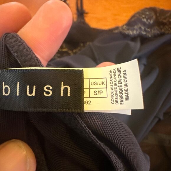 Blush Small NWT Navy Blue Lace Gold Hardware Cami Lingerie Bustier Corset - Picture 7 of 8